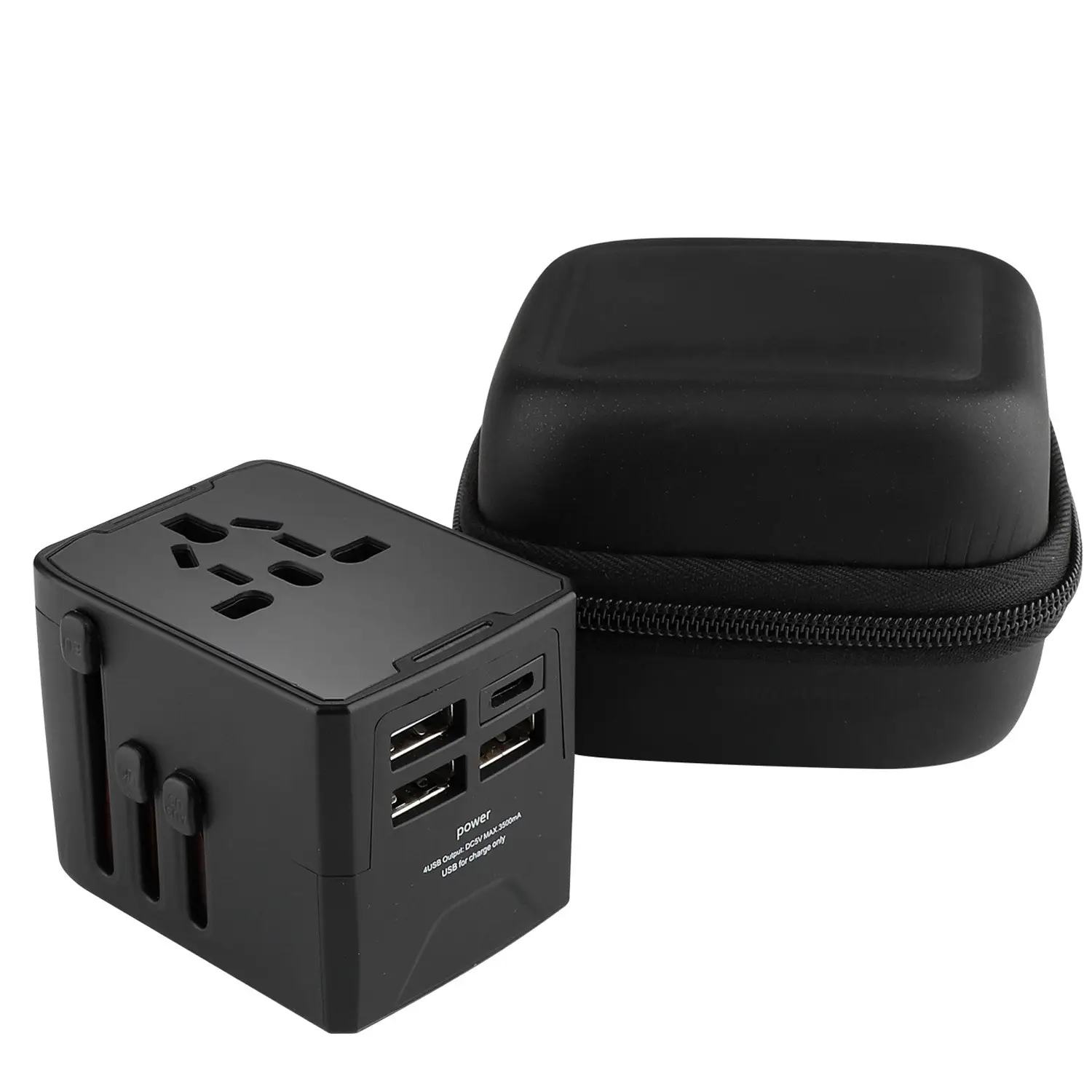 Tất cả trong một phổ USB Travel Power Adapter với 3 USB Type-C quốc tế tường sạc trên toàn thế giới AC Power cắm ổ cắm