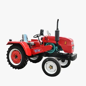 Venta caliente Mini 20hp 25hpTracktors 4x4 70hp Rueda Tractor Multifuncional Tractor Motor Rojo, Tractor de granja