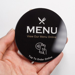 แผ่นอะคริลิคพิมพ์ลาย <span class=keywords><strong>QR</strong></span> <span class=keywords><strong>Code</strong></span> NFC แบบกำหนดเอง สำหรับ Google/Menu/Ins/<span class=keywords><strong>Facebook</strong></span>  แผ่นอะคริลิคแบบตั้งโปรแกรมได้ สติ๊กเกอร์ติดโต๊ะอะคริลิค - Product Image 2