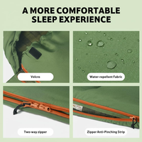 Sac de couchage pour le camping par temps froid, 100% coton flanelle, design enveloppe, pour le camping, la randonnée, la chasse, vente en gros OEM