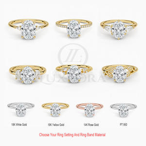 Luxeora IGI ได้รับการรับรอง9K 10K 18K แข็งทองมรกตเพชรสังเคราะห์งานหมั้น CVD ห้องปฏิบัติการเครื่องประดับแหวนแต่งงาน - Product Image 3