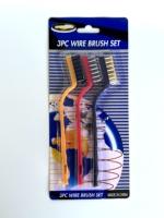 Ensemble de 3 brosses en fil d'acier à manche en plastique coloré-Haute qualité