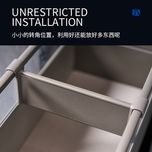 Kitchen Cabinet Pull Out Spice Organizer Stainless Steel <b>Rectangle</b> <b>Storage</b> <b>Basket</b> For Kitchen With Bolt Inserting Type - Product Image 3