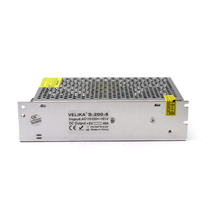 เวลิกา เอส-200-5 5V 200W แหล่งจ่ายไฟสลับ AC100V-240V เอาต์พุตเดี่ยวสำหรับแสงสว่างและการตรวจสอบ - Product Image 2
