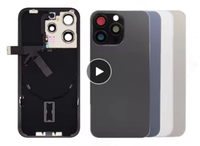Couvercle arrière en verre avec flex pour iPhone 15 15 pro 15 Pro Max 15 Plus boîtier de porte arrière avec câble flexible sans fil