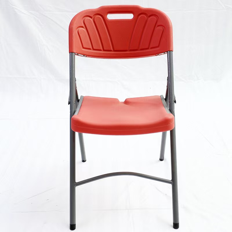Red plastic chair