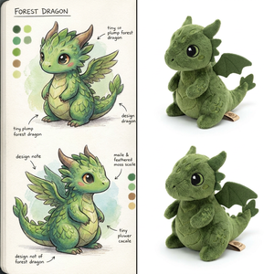 Peluche de Dragón Verde Personalizado, Lindo Animal Mítico de Peluche, Diseño de <span class=keywords><strong>Dinosaurio</strong></span> Alado Realista, Fabricante Mayorista OEM ODM - Product Image 2