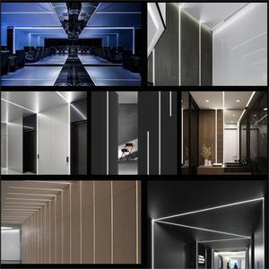 Perfil LED de aluminio montado empotrado de Venta caliente, pared de techo, luz LED lineal decorativa, perfil de aluminio - Product Image 6