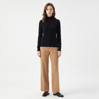 Pulls en laine tricotée à col roulé anti-boulochage tendance pour femmes, très demandés