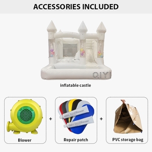 Château gonflable commercial, château de saut, extérieur, en PVC, capacité supérieure à 500 kg, couleur personnalisée avec toboggan pour fête, mariage - Product Image 5