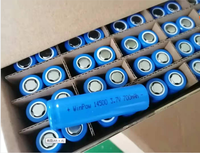 Baterai isi ulang Ion Lithium silinder siklus dalam INR 14500 3.7v dengan siklus 300 katoda LiNiMnCoO2-20 ~ 60 Suhu operasi