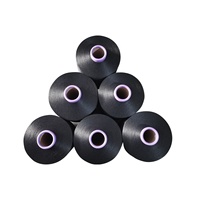 100% Polyester texturé DTY 150/48 SD DOPE teint noir NIM SIM he fil AA Grade et A Grade
