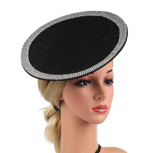Haute qualité thé fête diamant clouté Polyester Kentucky Derby Fascinator chapeaux avec pinces à cheveux pour les femmes fête décoration quotidienne - Product Image 1