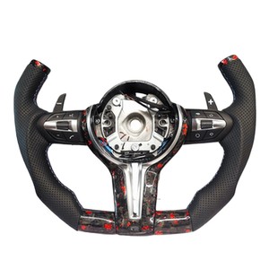 Volante de fibra de carbono con cuero perforado para <span class=keywords><strong>BMW</strong></span> Serie 1 2 3 4 F20 F22 F30 F32 F36 F87 M2 F80 M3 F82 M4 M - Product Image 1