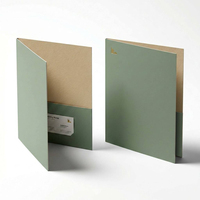 Porte-documents de présentation A4 en carton recyclable écologique, personnalisé avec votre marque, design indépendant, 2 poches, pour studio créatif