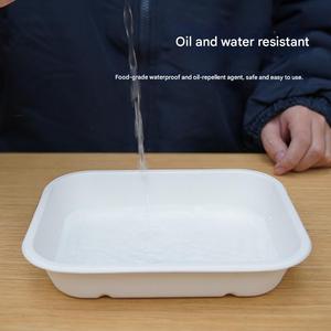 Vaisselle jetable personnalisée en canne à sucre, boîte à salade carrée biodégradable, boîtes à lunch en pulpe de papier, contenants à emporter pour pique-nique, bento - Product Image 4