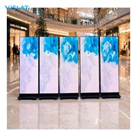 Afficheur LED Vislat P1.86 P2.5 pliable, étanche, haute luminosité, signalisation numérique portable, écran publicitaire vidéo