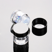 3g 5g Transparent Clear Mini Unique Shaped Packaging Powder Container New Design Cosmetic Loose Glitter Jar