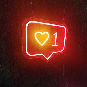 Nombre de usuario personalizado Instagram Like Led Mini Letrero de neón Iconos de redes sociales Youtube Led Letrero de publicidad de neón para negocios de tienda - Product Image 5