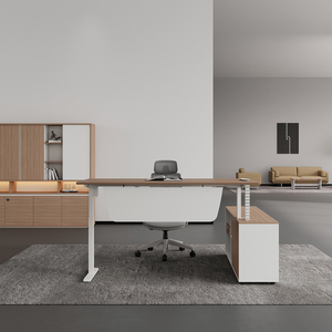 Minimalist Solid Wood Office Furniture Executive L Shaped Office Workstation Desk Executive Manager <b>Table</b> - Product Image 3