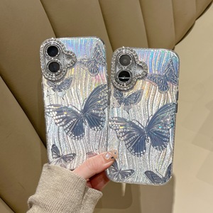 Sang Trọng Laser Gradient Tình Yêu Kim Cương Bướm Điện Thoại Di Động Trường Hợp Đối Với <span class=keywords><strong>iPhone</strong></span> 13 14 15 16 Pro Max Chống-Mùa Thu Di Động Bao Gồm - Product Image 1