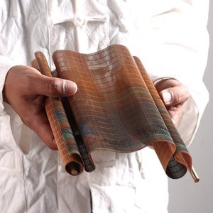 Alfombrilla de Bambú para Té con Diseño de Paisaje Impreso a Color, Tamaño Pequeño, Venta Directa de Fábrica, Dropshipping Disponible, Novedad 2020 - Product Image 1