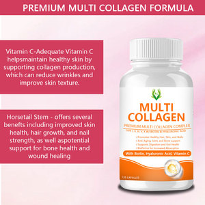 Cápsulas de colágeno múltiple Premium con ácido hialurónico de biotina para la piel, el cabello, las uñas, soporte para articulaciones, suplemento de belleza - Product Image 4