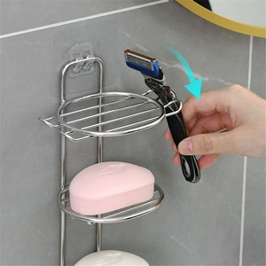 304 Stainless Steel Waterproof <b>Soap</b> <b>Holder</b> Modern Design Wall Mount <b>Soap</b> Storage for Hotel Bathroom Punch-Free Three-Layer <b>Soap</b> - Product Image 3