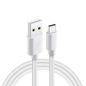 Grosir kabel pengisi daya kecepatan tinggi 1M 2A pria KE pria kabel Data USB A ke mikro untuk kabel pengisi daya Android