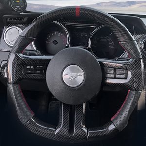 De fibra de carbono del volante del coche para <span class=keywords><strong>Ford</strong></span> <span class=keywords><strong>Mustan</strong></span> 2010-2014 - Product Image 5
