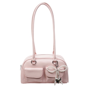 Borsa a Spalla da Donna di Alta Qualità in Morbida Pelle PU, Piccola Borsa da Viaggio Sottobraccio di Lusso per Ragazza dai Colori Caramella - Product Image 6
