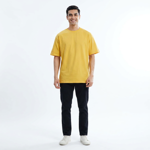 เสื้อยืดทรงบ็อกซี่ฟิต ผ้าเฟรนช์เทอร์รี่ สำหรับผู้ชาย ผ้าฝ้ายพีมา 100% หนัก 300 กรัม เสื้อยืดโอเวอร์ไซส์สำหรับผู้ชาย - Product Image 1