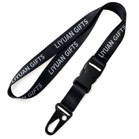Lanière personnalisée en polyester écologique sérigraphiée avec boucle à dégagement rapide et crochet métallique, porte-badge promotionnel pour événements