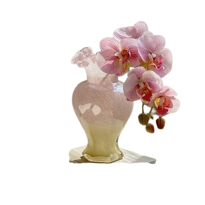 Vase en verre moyen français simple <span class=keywords><strong>de</strong></span> sens <span class=keywords><strong>de</strong></span> haut niveau avec une <span class=keywords><strong>apparence</strong></span> é<span class=keywords><strong>l</strong></span>égante pour la décoration intérieure mariages Bar Mitzvahs Diwali festivités - Product Image 1