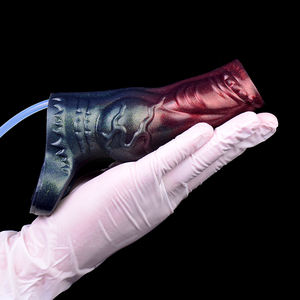 NNSX Fabrik Großhandel und Drop Versand Spritzen Penis Ärmel Penis Abdeckung Extender Hahn Vergrößerung Silikon Kondom - Product Image 2