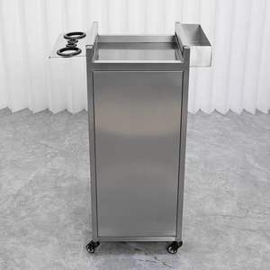 Chariot à outils en acier inoxydable pour salon de coiffure, armoire à outils pour salon de coiffure, étagère de rangement multifonctionnelle pour salon de coiffure - Product Image 2