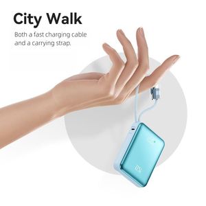 Banque d'alimentation mini haute capacité 22,5 W avec logo personnalisé, affichage LED, charge ultra-rapide, 10000/20000 mAh, chargeur numérique avec affichage, cadeau - Product Image 4