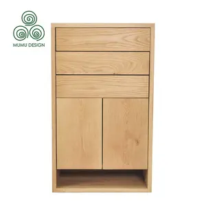 MUMU — meuble de chambre à coucher brillant, 5 tiroirs de rangement en bois massif