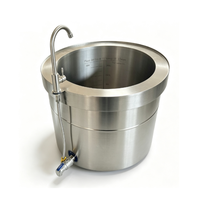 Chaudière à double enveloppe pour l'industrie alimentaire avec agitateur, température constante, plaque chauffante au gaz ou électrique en option
