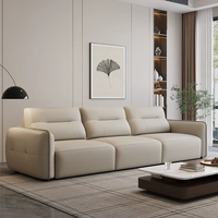 Ensemble de canapés sectionnels 3 places en cuir italien Micro tissu Télécommande électrique Glide Extensible Canapé inclinable Canapé