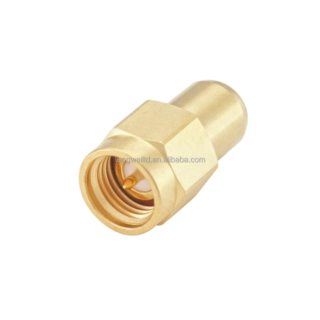 Brass RF Terminators Connectors RP-SMA Load Plug 6GHz 2W 50 Ohms RF Interconnects Male 50Ω