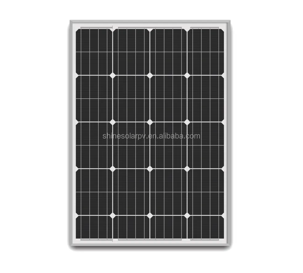 Mono et Poly 12 V PV Panneaux Solaires 5 w 10 w 20 w 30 w 40 w 50 w 60 Wp 70 w 80Wp 90 w 100 watts