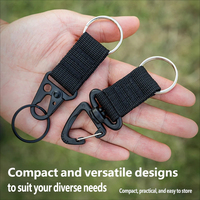 Sangle tactique en nylon pour l'extérieur, clip pour sac à dos, boucle de ceinture, fermoir triangulaire, accessoire d'escalade multifonctionnel, porte-clés
