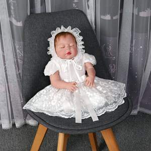 Robe à fleurs pour bébé fille, robe de baptême blanche, <span class=keywords><strong>Costume</strong></span> de baptême pour nouveau-né, robe de fête d'anniversaire - Product Image 5