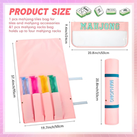 Sac de rangement pliable sur mesure Royal Fair pour Mahjong, avec fenêtre transparente pour les tuiles, sac de rangement et de présentation tout-en-un pour les soirées de jeu