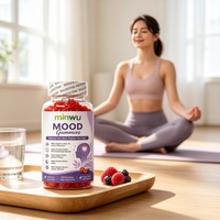 Gummies véganes haute puissance sans sucre et sans OGM pour soulager le stress, stimuler l'énergie et améliorer l'humeur pour femmes