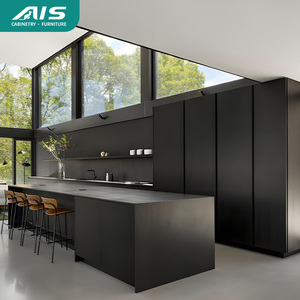Armoire de cuisine modulaire en MDF de luxe avec tiroirs à fermeture douce, évier, design moderne, garantie à vie - Product Image 1