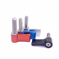 Vis à poignée en forme de L et en forme de 7, filetage mâle M6/M5*20mm, bouton rotatif réglable, levier à pouce, vis noire