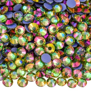 OLeeya Vente en gros de cristaux thermocollants de haute qualité, très demandés, couleurs brillantes, strass thermocollants en verre pour vêtements - Product Image 3
