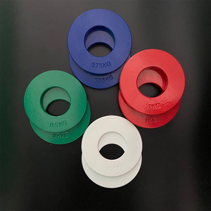 Equipo de gimnasio de entrenamiento de fuerza, parachoques de levantamiento de pesas de hierro fundido con <span class=keywords><strong>discos</strong></span> de acero calibrados, placas de cambio de 0,25 kg, barra de placas - Product Image 3